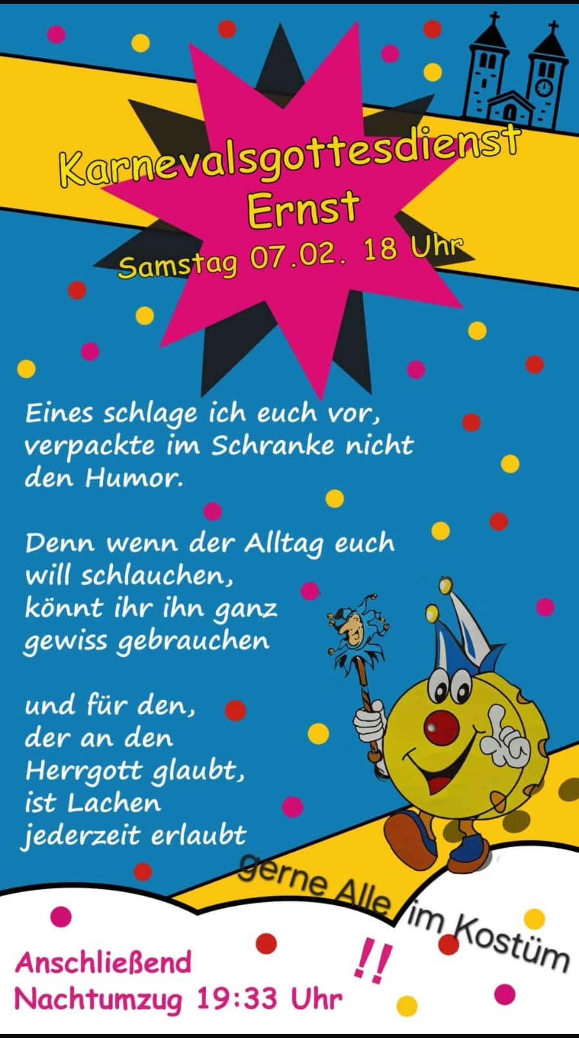 Fastnachtgottesdienst in Ernst